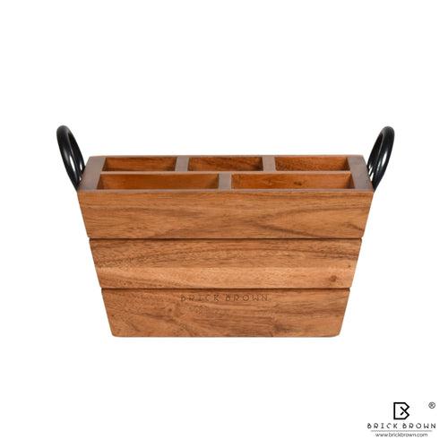 Boat Cutlery Caddy/Holder with Horseshoe Handle