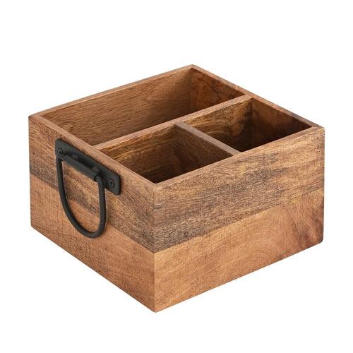 Rugged Wood Cutlery Caddy/Holder