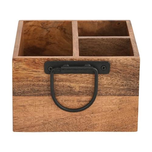 Rugged Wood Cutlery Caddy/Holder