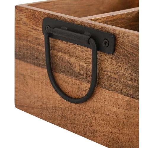 Rugged Wood Cutlery Caddy/Holder