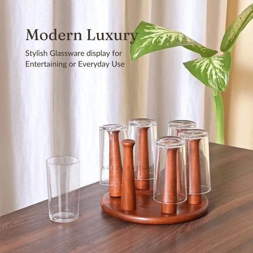 Hexa Glass Holder from Mahogany Collection