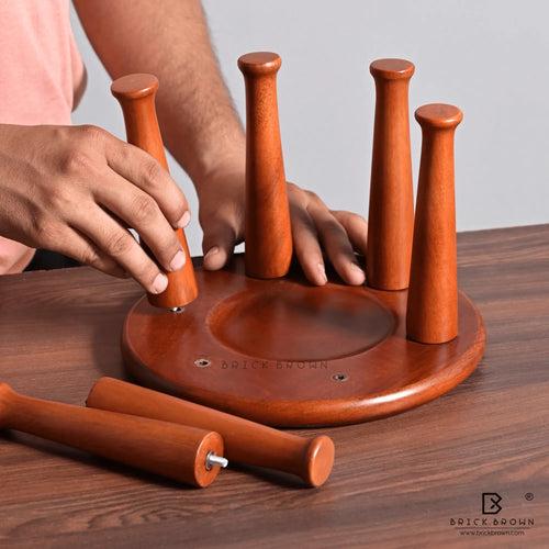 Hexa Glass Holder from Mahogany Collection