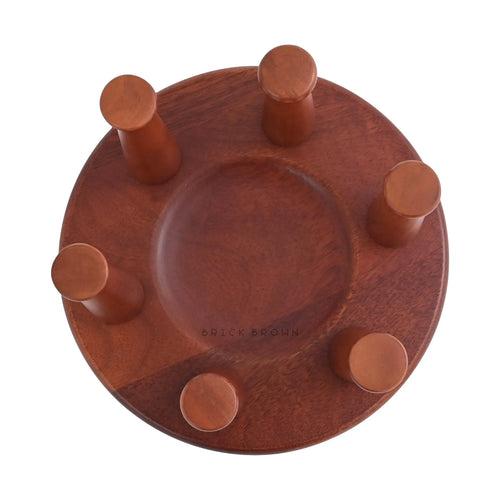 Hexa Glass Holder from Mahogany Collection