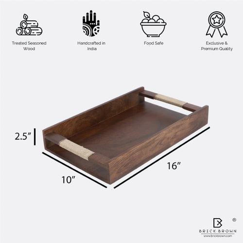 Tribal Serving Tray in Walnut