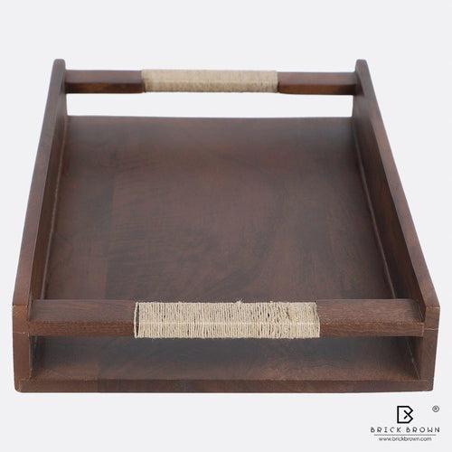 Tribal Serving Tray in Walnut