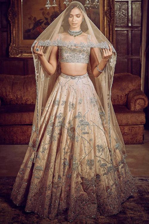 The Moroccon Pink Flamingo Landscape Lehenga