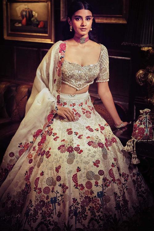 The Royal Satire Ekru Lehenga