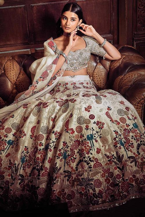 The Royal Satire Ekru Lehenga