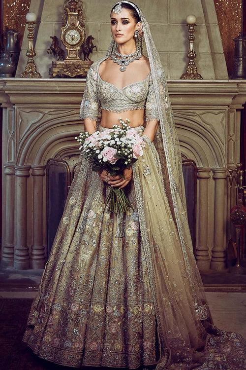 The Autumn Antelope Aged Gold Lehenga