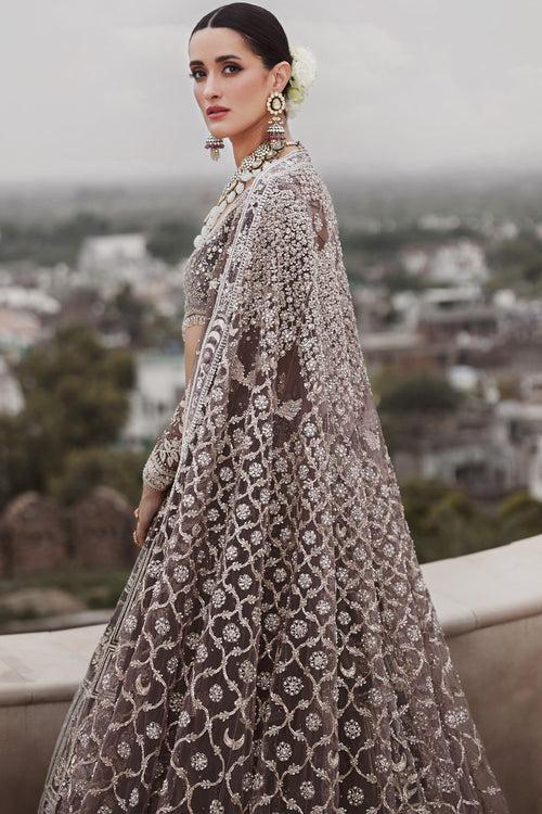 The British Charcoal Wild Masai Lehenga