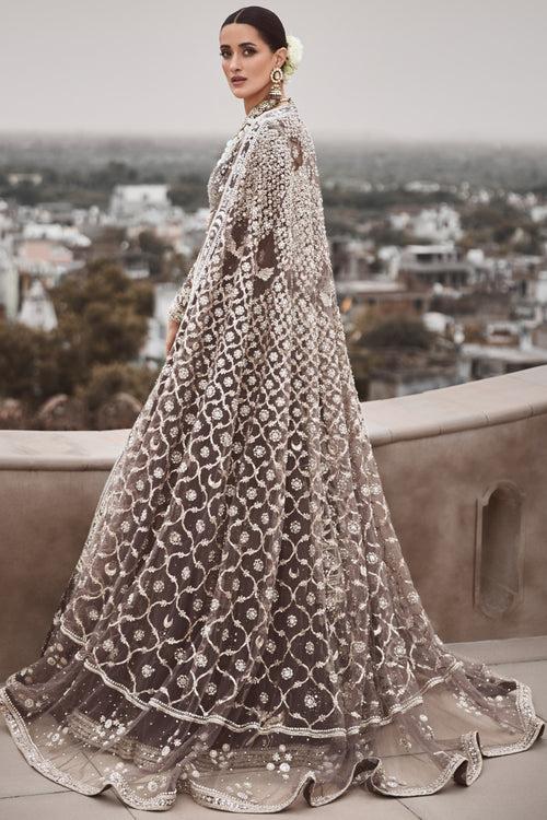 The British Charcoal Wild Masai Lehenga