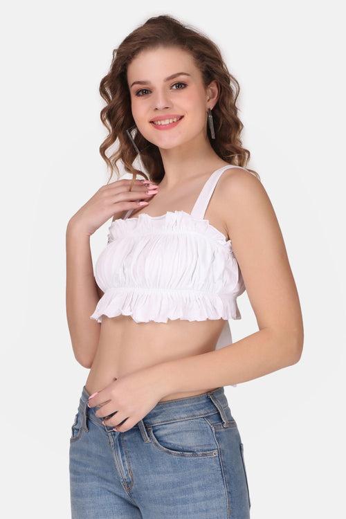 White crop top