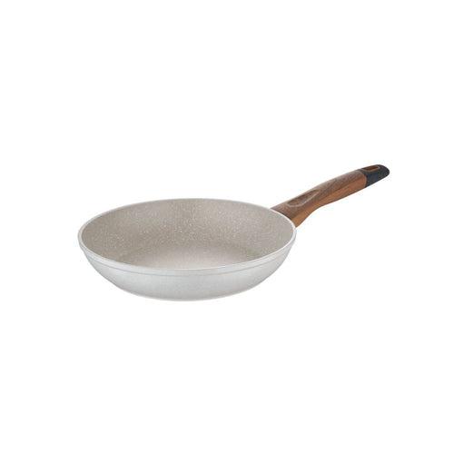 Bergner Naturally Marble Non Stick Frypan | Gas & Induction Compatible | Cream