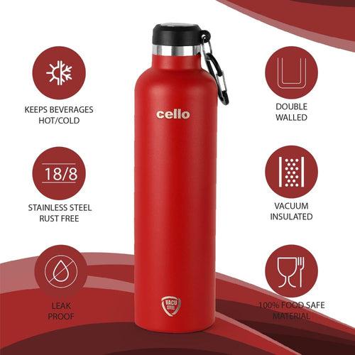 Cello Duro Hector 1100 ML Vacuum Insulated Stainless Steel Water Bottle | 1 Pc