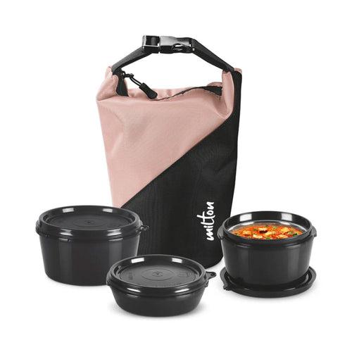 Milton Micro Meal Steel Softline Tiffin with Jacket | 3 Microwave Safe Inner Steel Containers