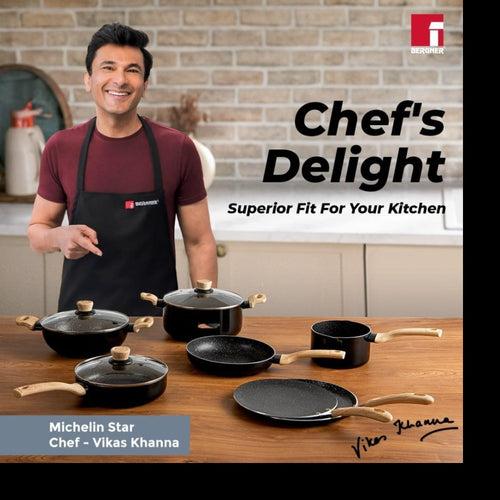 Bergner Bellini Aura Black Non Stick Concave Roti Tawa | Gas & Induction Compatible | Black