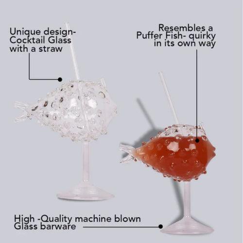 The Artment Pufferfish Cocktail Glass | Transparent | 1 Pc