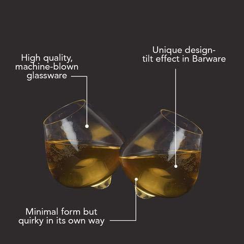 The Artment Tip-Toe Shell 300 ML Drinking Glass Set | Transparent | Set of 4 Pcs