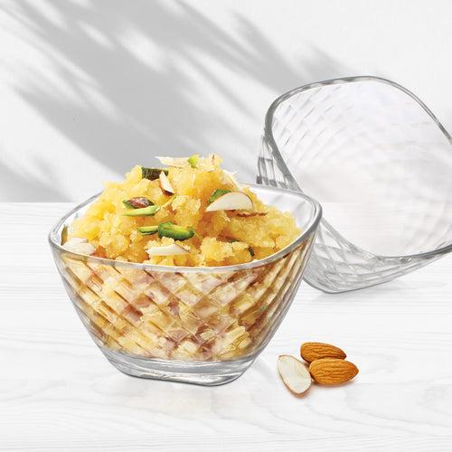 Treo Cheesling 280 ML Bowl Set | Transparent | Set of 6 Pcs