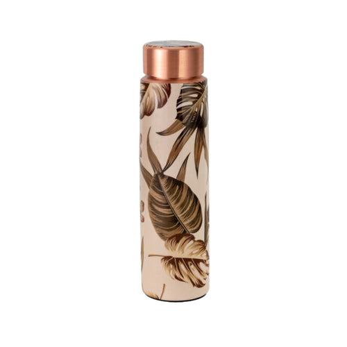 LaCoppera Copper Slanty Texture Tropical 950 ML Water Bottle | 1 Pc