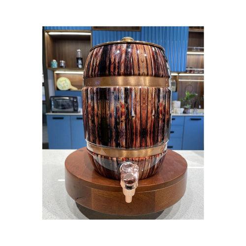 Softel Handcrafted Pure Copper Printed Matka (Dispenser)