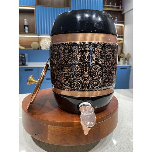 Softel Handcrafted Pure Copper Printed Matka (Dispenser)