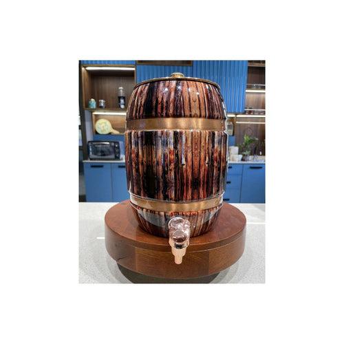 Softel Handcrafted Pure Copper Printed Matka (Dispenser)