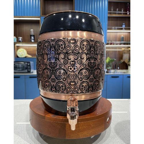 Softel Handcrafted Pure Copper Printed Matka (Dispenser)