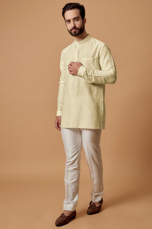 Pintucked Shirt Kurta - Omair