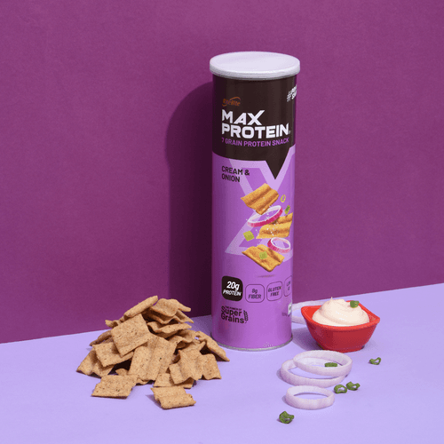 Max Protein Cream & Onion Chips (Pack Of 3)