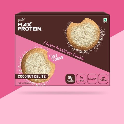 Max Protein Coconut Delite Cookie (Pack of 12)