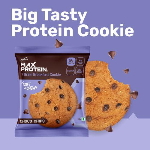 Max Protein Choco Chips Cookie (Pack of 6)