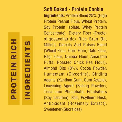 Max Protein Cookies Choco Almond (Pack of 12) 720g | Zero Added Sugar