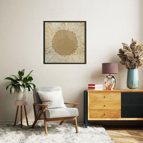 Golden Off-White Autumn Concrete Wall Art | Artistry Collection