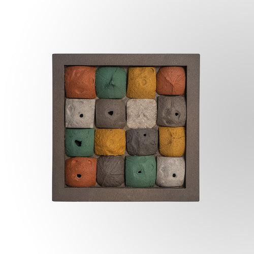 Multi Colored Concrete Nutbox Wall Art