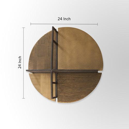 Dull Gold Round Wall Mounted Planter Stand (Bronze Finish)