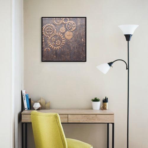 Rose Gold and Dark Grey Encircle Wall Art | Artistry Collection