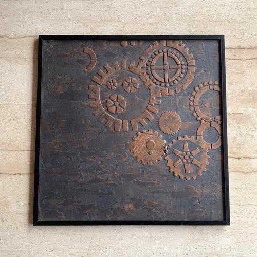 Rose Gold and Dark Grey Encircle Wall Art | Artistry Collection