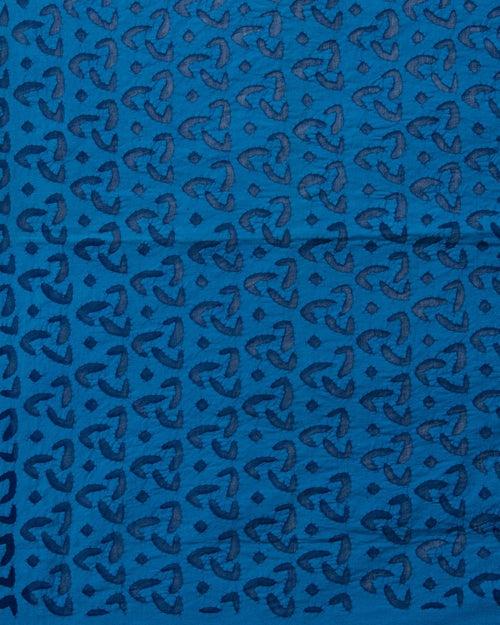 Kurta Fabric Applique Ankuddiya Design, Dark Blue