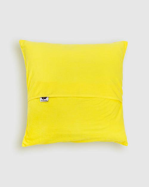 Cushion Cover Applique Gulchand Design, Yellow