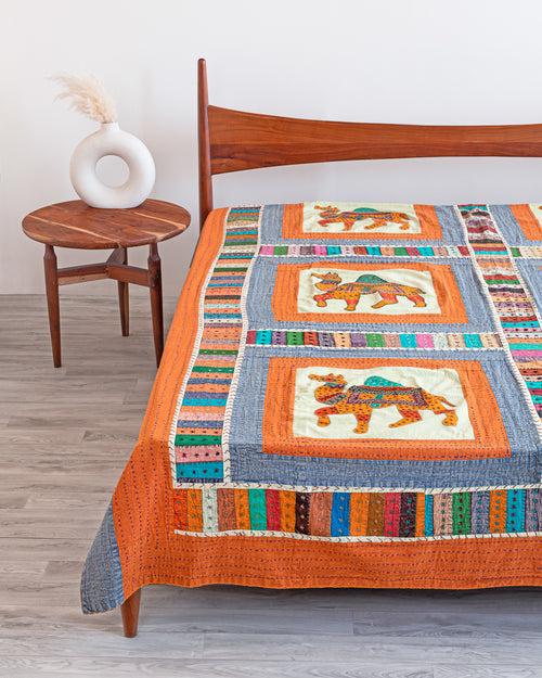 Bedcover Camel Patchwork, Multicolour