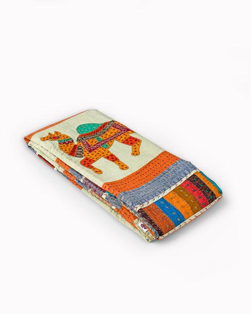 Bedcover Camel Patchwork, Multicolour