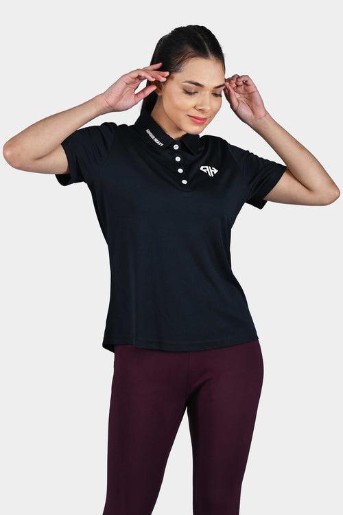 Navy AH Women Polo Shirt
