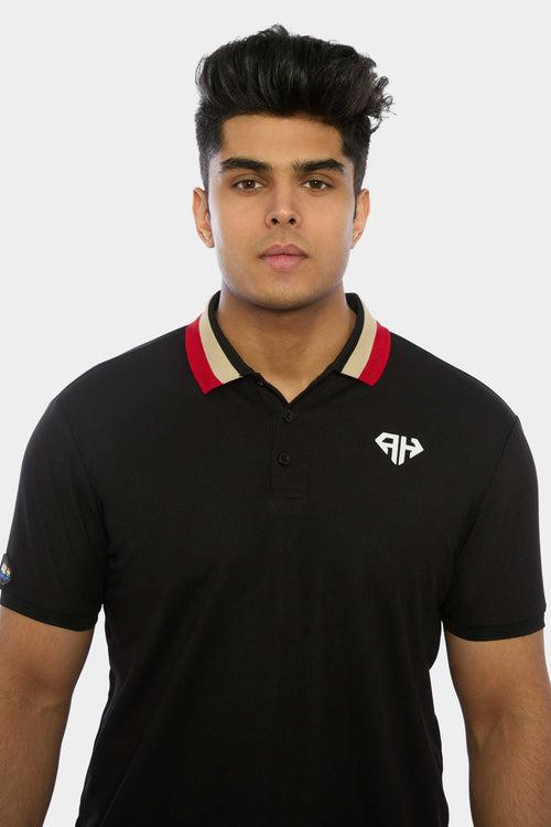 HEAVY BLACK PERFORMANCE POLO SHIRT