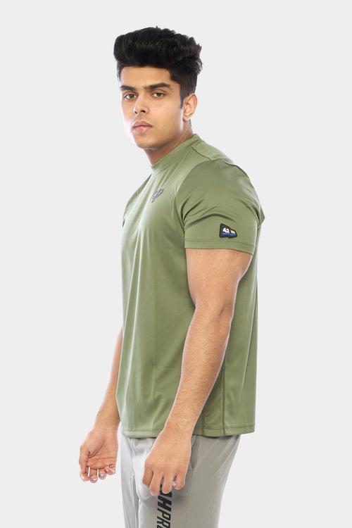 MILITARY TACTICAL GREEN  PERFORMANCE CREW NECK