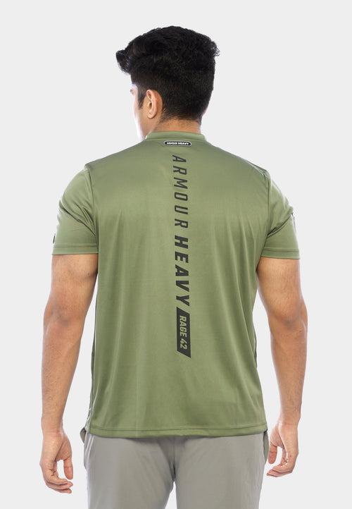 MILITARY TACTICAL GREEN  PERFORMANCE CREW NECK