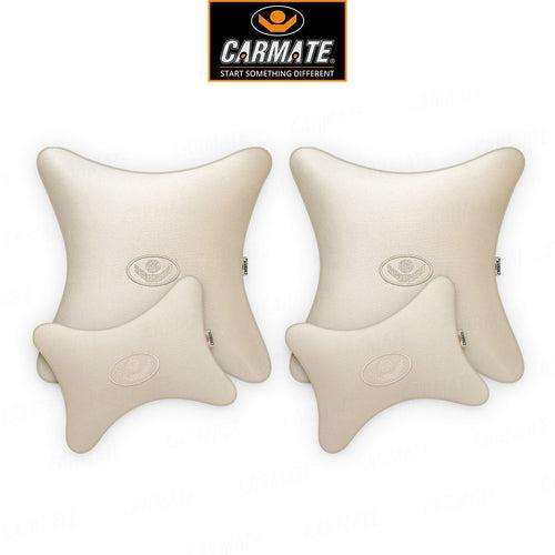 CARMATE Ezzy Cuddle Velvet Car Seat Back Rest & Neck Rest Cushion Pillow - Set of 2