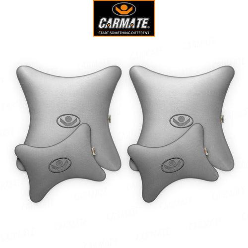 CARMATE Ezzy Cuddle Velvet Car Seat Back Rest & Neck Rest Cushion Pillow - Set of 2