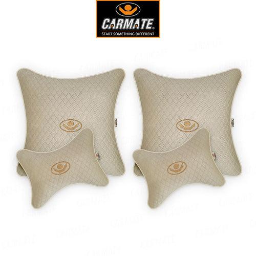 CARMATE Kosier Cuddle Velvet Car Seat Back Rest & Neck Rest Cushion Pillow - Set of 2