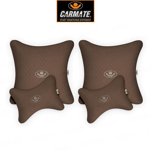 CARMATE Kosier Cuddle Velvet Car Seat Back Rest & Neck Rest Cushion Pillow - Set of 2